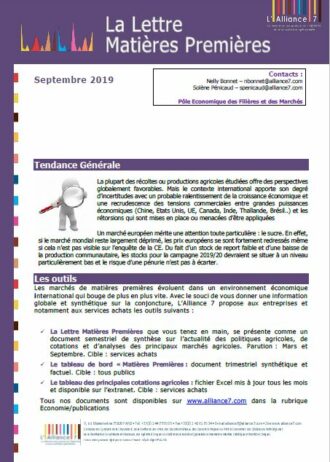 Lettres Matière première