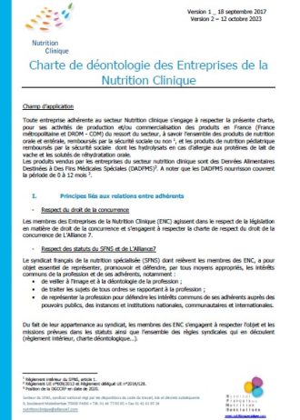 Charte de déontologie ENC
