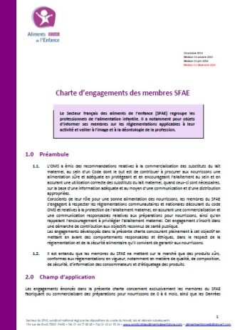Charte d'engagements des membres du SFAE
